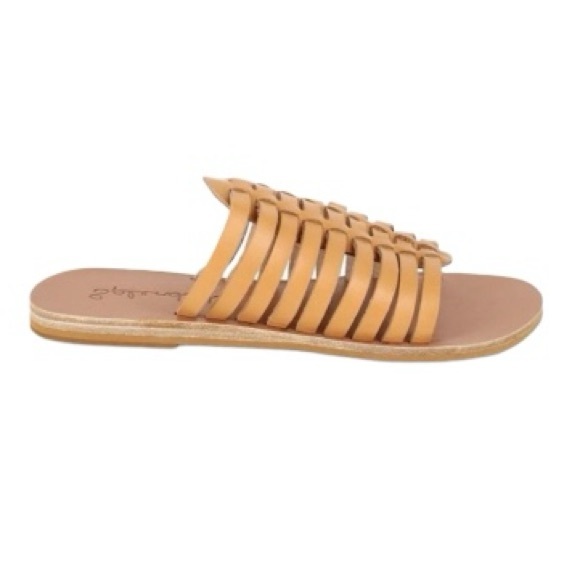 NIB Splendid TALULA LEATHER STRAPPY SANDALS Tan Slides Sz 9 NEW IN BOX - Picture 4 of 5